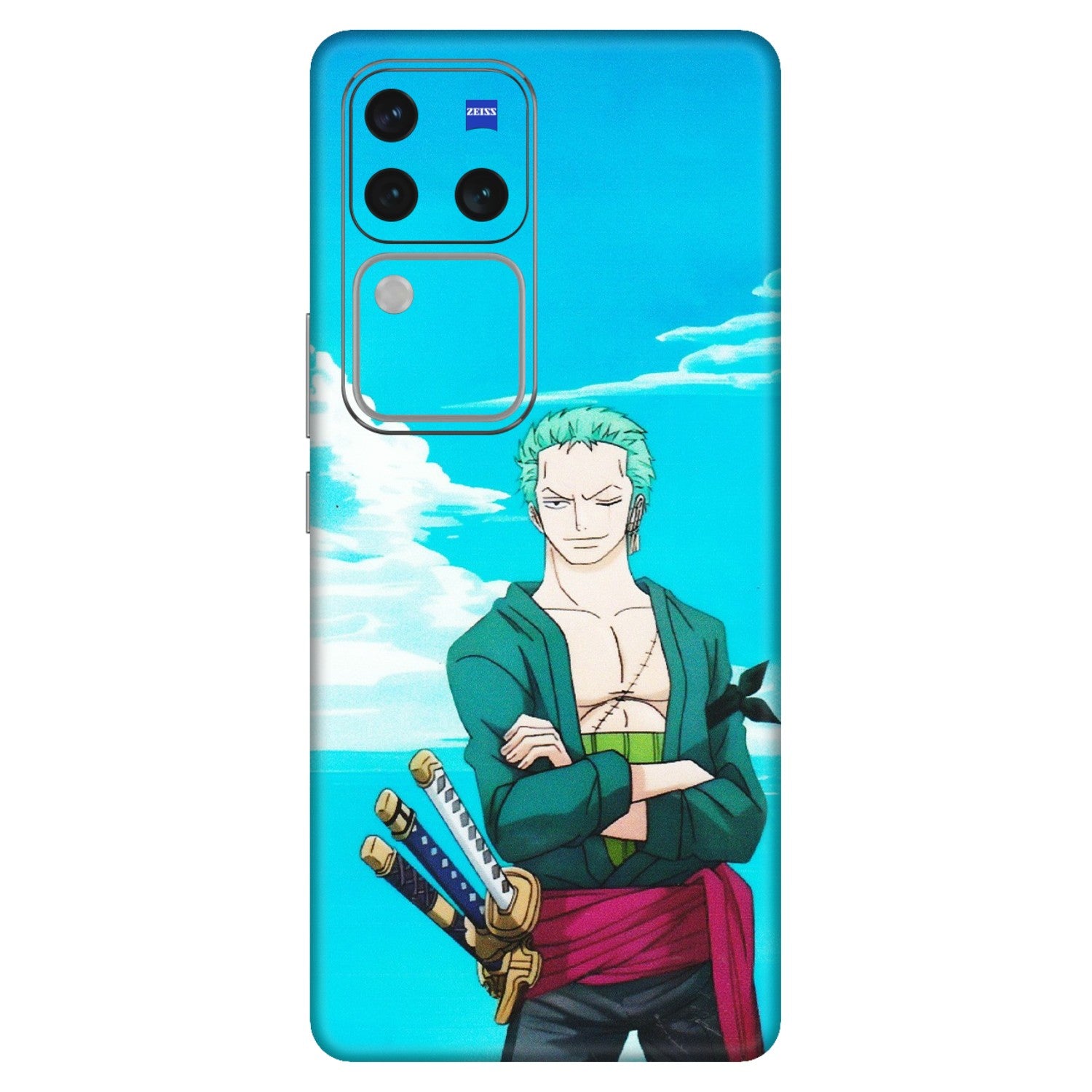 VIVO Z/V/X/T/U/S Series Phone Skins (All Models) - Cool Swordman Zoro Anime - Matte Finish (M-143) Vivo V30 Pro (5G)
