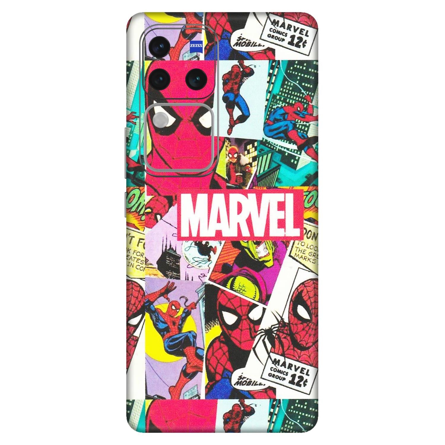 VIVO Z/V/X/T/U/S Series Phone Skins (All Models) - Marvel Comic Spiderman Grafitti - Matte Finish (M-72) Vivo V30 Pro (5G)
