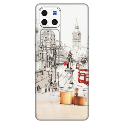 VIVO Z/V/X/T/U/S Series Phone Skins (All Models) - London Street - Transparent Finish (T-02) Vivo V30 Pro (5G)