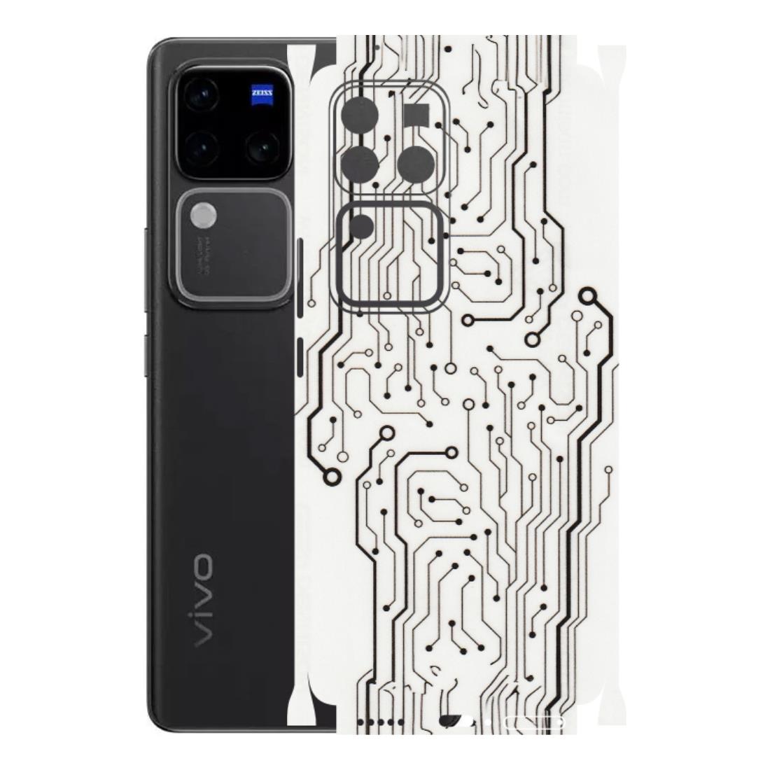 VIVO Z/V/X/T/U/S Series Phone Skins (All Models) - Tech Circuits - Transparent Finish (T-03) Vivo V30 Pro (5G)