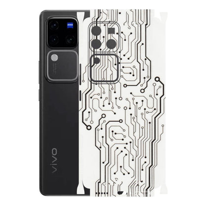 VIVO Z/V/X/T/U/S Series Phone Skins (All Models) - Tech Circuits - Transparent Finish (T-03) Vivo V30 Pro (5G)