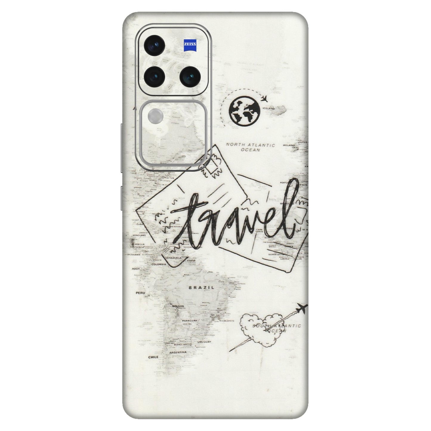 VIVO Z/V/X/T/U/S Series Phone Skins (All Models) - Travel Ticket - Transparent Finish (T-06) Vivo V30 Pro (5G)