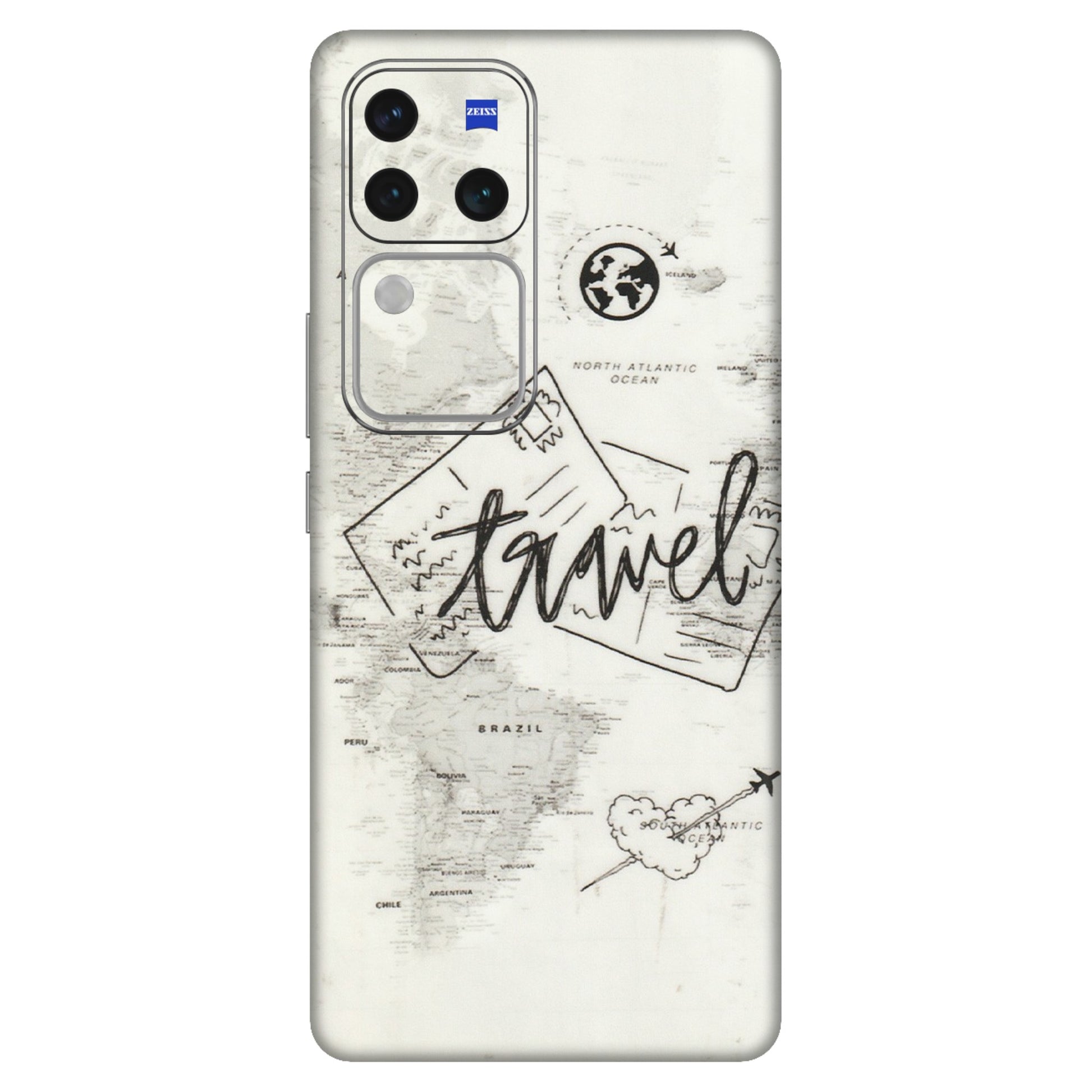 VIVO Z/V/X/T/U/S Series Phone Skins (All Models) - Travel Ticket - Transparent Finish (T-06) Vivo V30 Pro (5G)