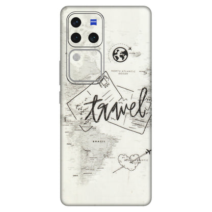 VIVO Z/V/X/T/U/S Series Phone Skins (All Models) - Travel Ticket - Transparent Finish (T-06) Vivo V30 Pro (5G)