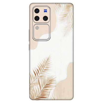 VIVO Z/V/X/T/U/S Series Phone Skins (All Models) - Gold Petals Abstract - Transparent Finish (T-08) Vivo V30 Pro (5G)