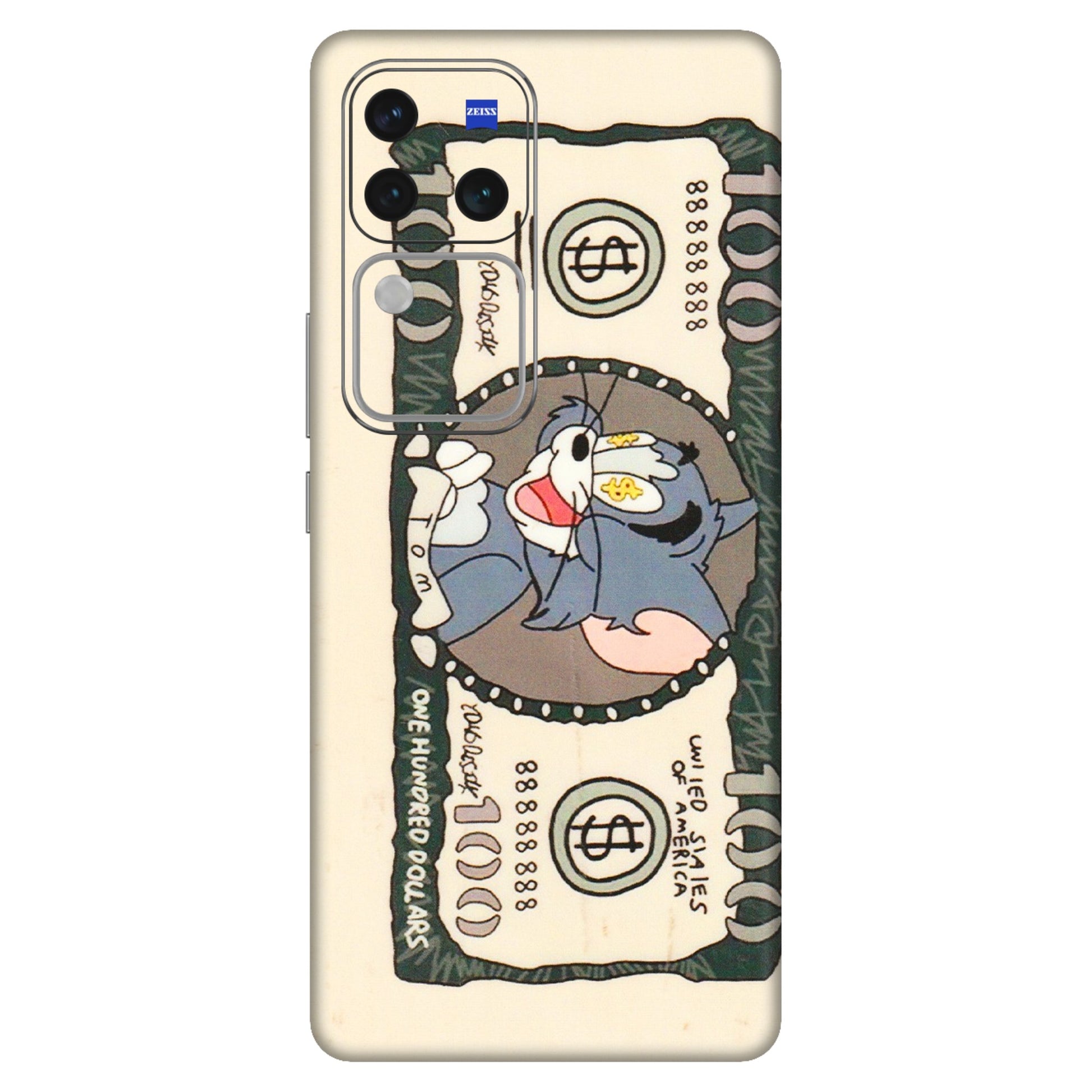 VIVO Z/V/X/T/U/S Series Phone Skins (All Models) - One Hundred Dollar Tom - Transparent Finish (T-16) Vivo V30 Pro (5G)