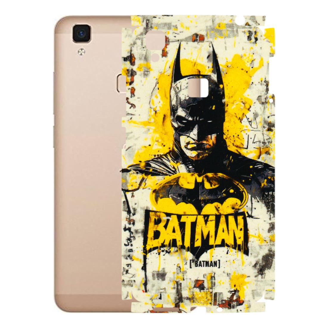 VIVO Z/V/X/T/U/S Series Phone Skins (All Models) - Batman Yellow BT - 3D Embossed Finish (L-304) Vivo V3