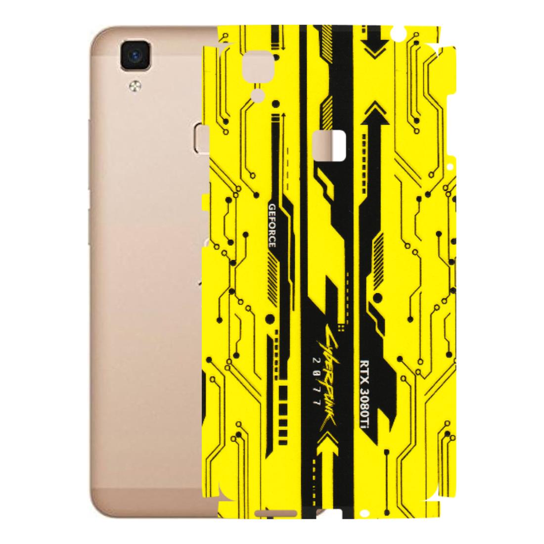 VIVO Z/V/X/T/U/S Series Phone Skins (All Models) - Yellow Cyberpunk - 3D Embossed Finish (L-93) Vivo V3