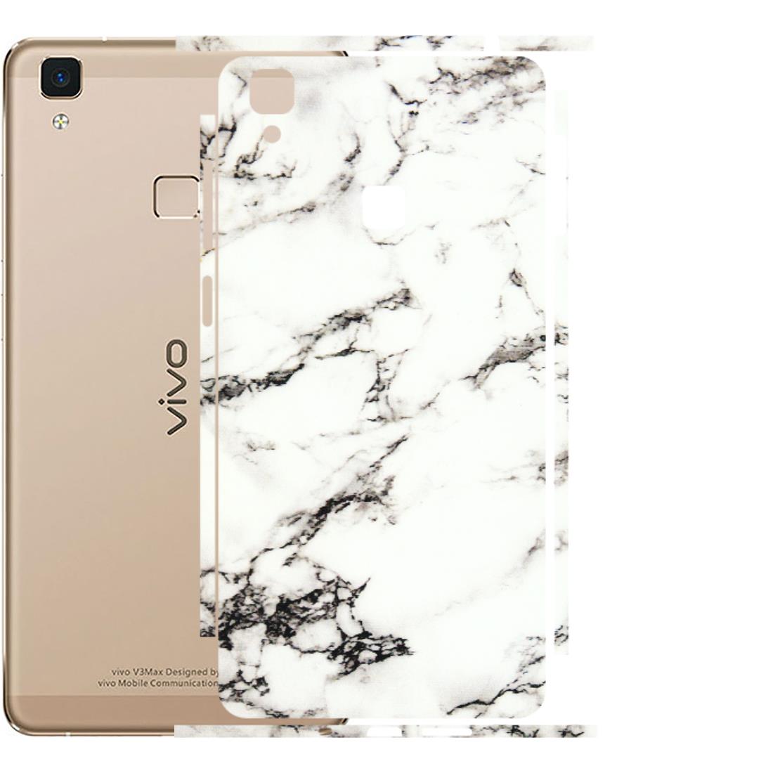 VIVO Z/V/X/T/U/S Series Phone Skins (All Models) - Black and White Marble Texture - 3D Embossed Finish (L-124) Vivo V3 Max
