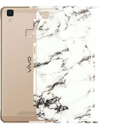 VIVO Z/V/X/T/U/S Series Phone Skins (All Models) - Black and White Marble Texture - 3D Embossed Finish (L-124) Vivo V3 Max