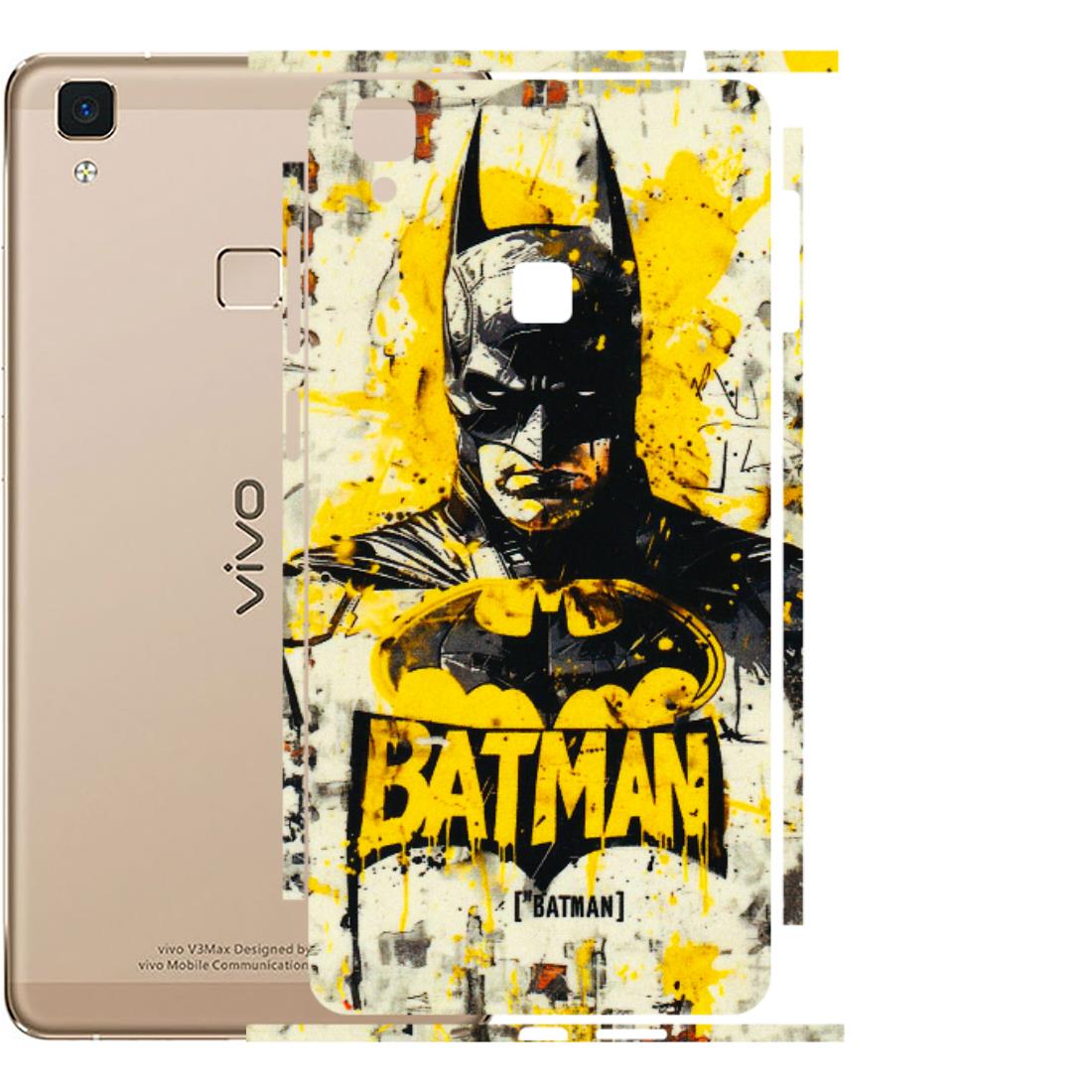 VIVO Z/V/X/T/U/S Series Phone Skins (All Models) - Batman Yellow BT - 3D Embossed Finish (L-304) Vivo V3 Max