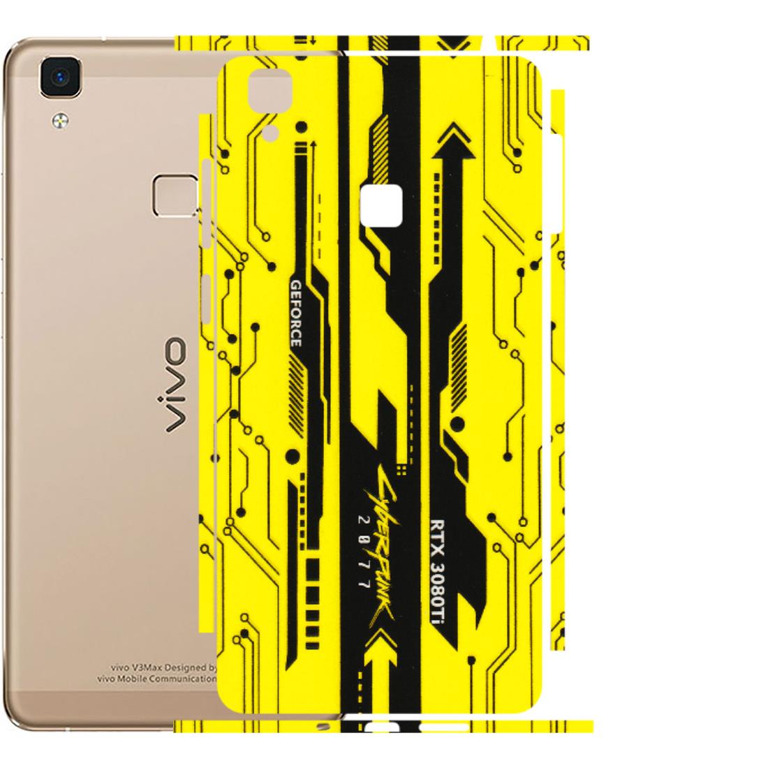 VIVO Z/V/X/T/U/S Series Phone Skins (All Models) - Yellow Cyberpunk - 3D Embossed Finish (L-93) Vivo V3 Max