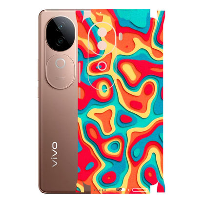 VIVO Z/V/X/T/U/S Series Phone Skins (All Models) - Abstract Swirl - 3D Embossed Finish (L-150) Vivo V40E (5G)