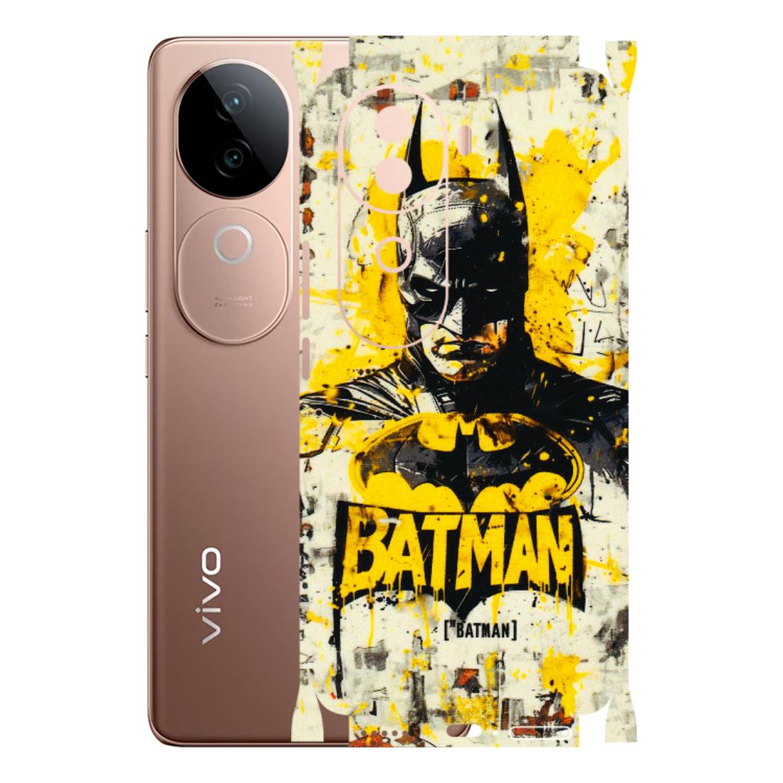 VIVO Z/V/X/T/U/S Series Phone Skins (All Models) - Batman Yellow BT - 3D Embossed Finish (L-304) Vivo V40E (5G)