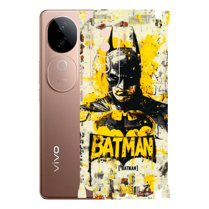 VIVO Z/V/X/T/U/S Series Phone Skins (All Models) - Batman Yellow BT - 3D Embossed Finish (L-304) Vivo V40E (5G)