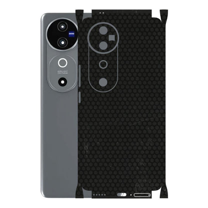 VIVO Z/V/X/T/U/S Series Phone Skins (All Models) - Black honeycomb - 3D Embossed Finish (L-114) Vivo V40 5G