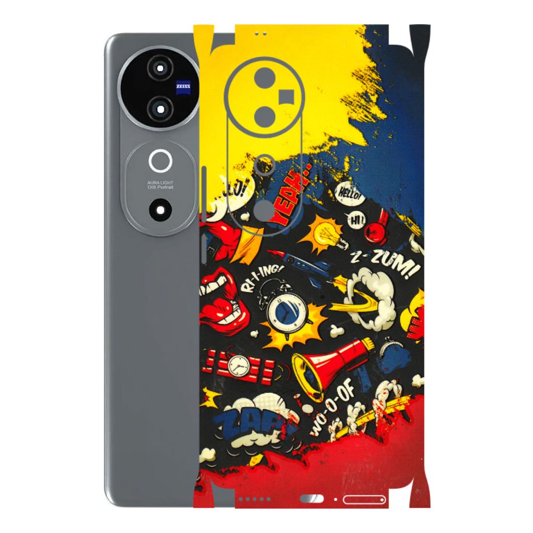 VIVO Z/V/X/T/U/S Series Phone Skins (All Models) - Pacific Doodle Art - 3D Embossed Finish (L-120) Vivo V40 5G