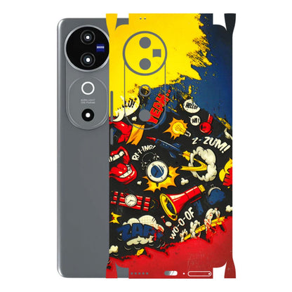 VIVO Z/V/X/T/U/S Series Phone Skins (All Models) - Pacific Doodle Art - 3D Embossed Finish (L-120) Vivo V40 5G