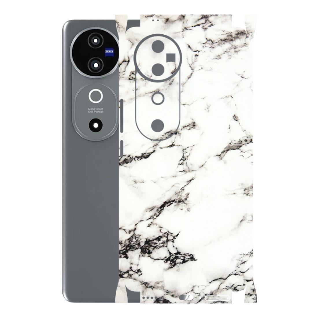 VIVO Z/V/X/T/U/S Series Phone Skins (All Models) - Black and White Marble Texture - 3D Embossed Finish (L-124) Vivo V40 5G