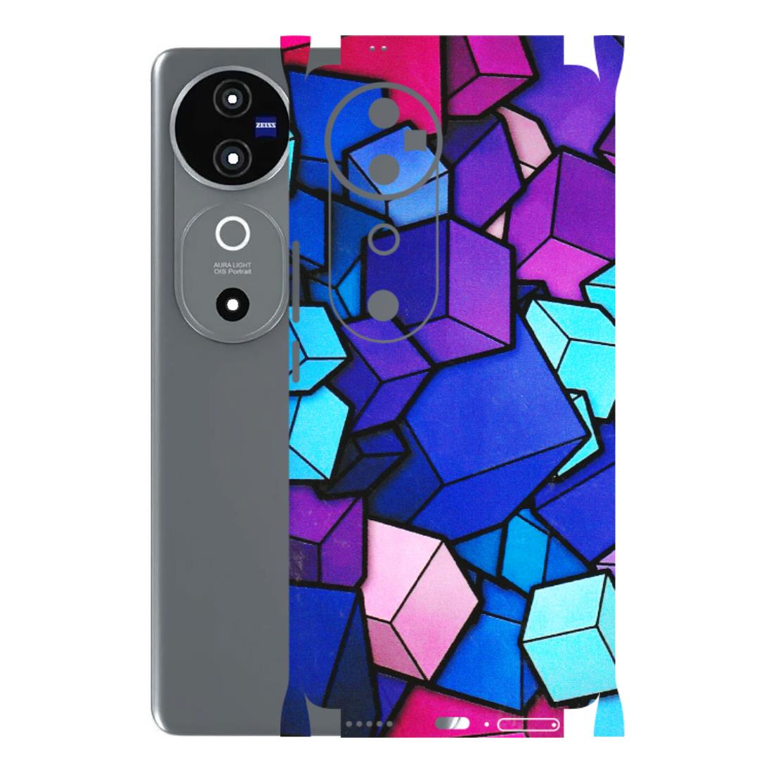 VIVO Z/V/X/T/U/S Series Phone Skins (All Models) - Cube Doodle - 3D Embossed Finish (L-141) Vivo V40 5G