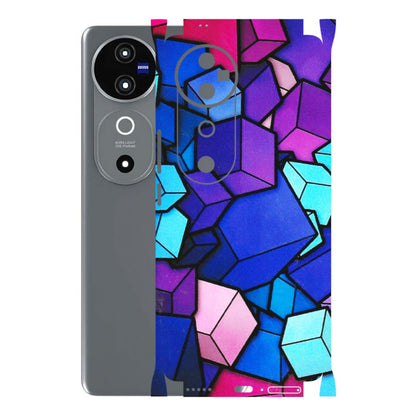 VIVO Z/V/X/T/U/S Series Phone Skins (All Models) - Cube Doodle - 3D Embossed Finish (L-141) Vivo V40 5G