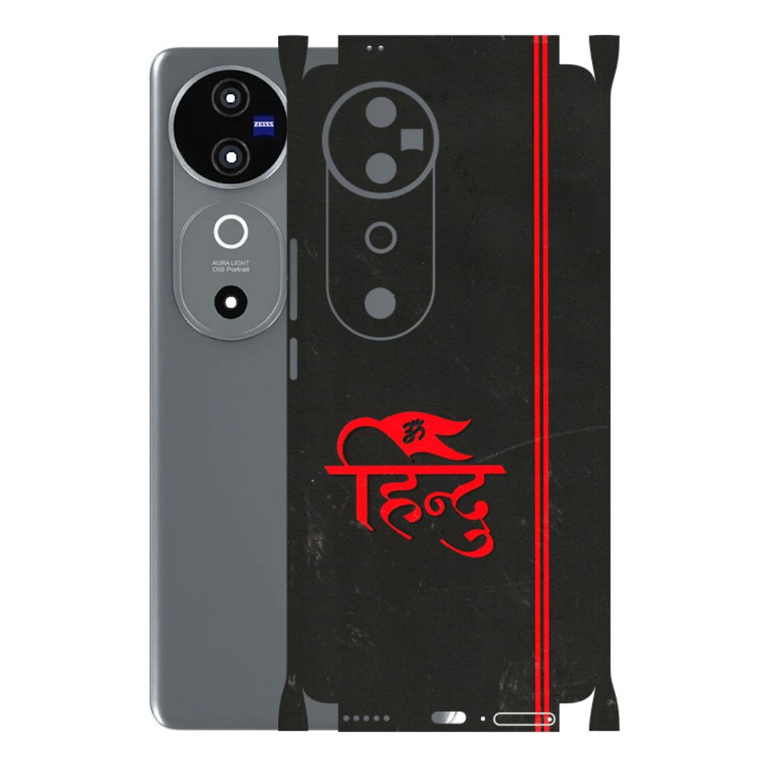 VIVO Z/V/X/T/U/S Series Phone Skins (All Models) - Hindu Black - 3D Embossed Finish (L-153) Vivo V40 5G