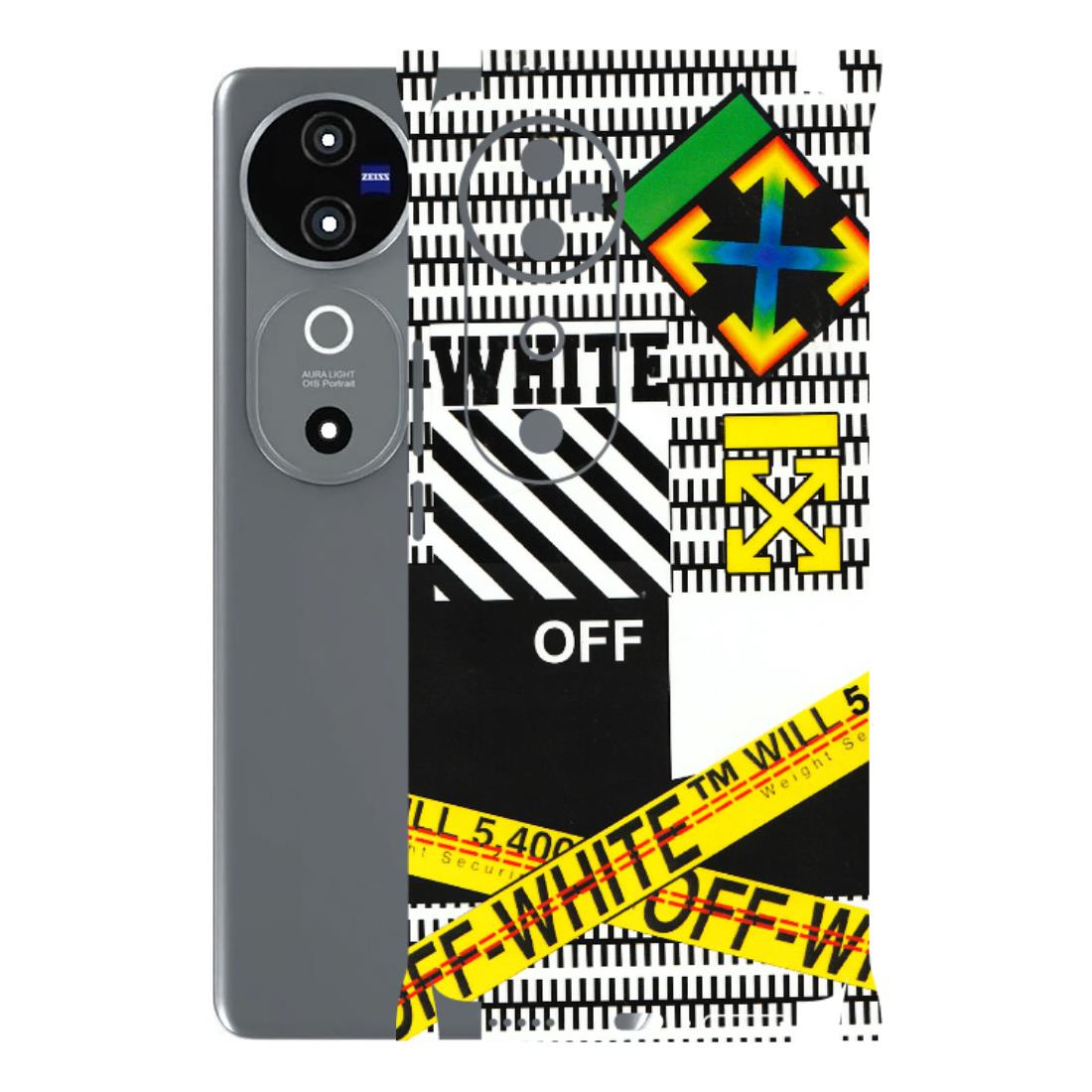 VIVO Z/V/X/T/U/S Series Phone Skins (All Models) - White Off Abstract - 3D Embossed Finish (L-172) Vivo V40 5G