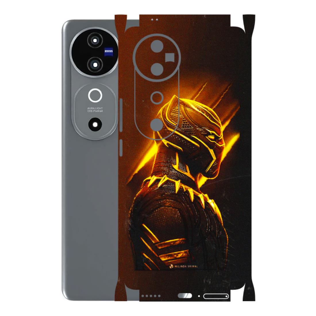 VIVO Z/V/X/T/U/S Series Phone Skins (All Models) - Gold Black Panther - 3D Embossed Finish (L-181) Vivo V40 5G
