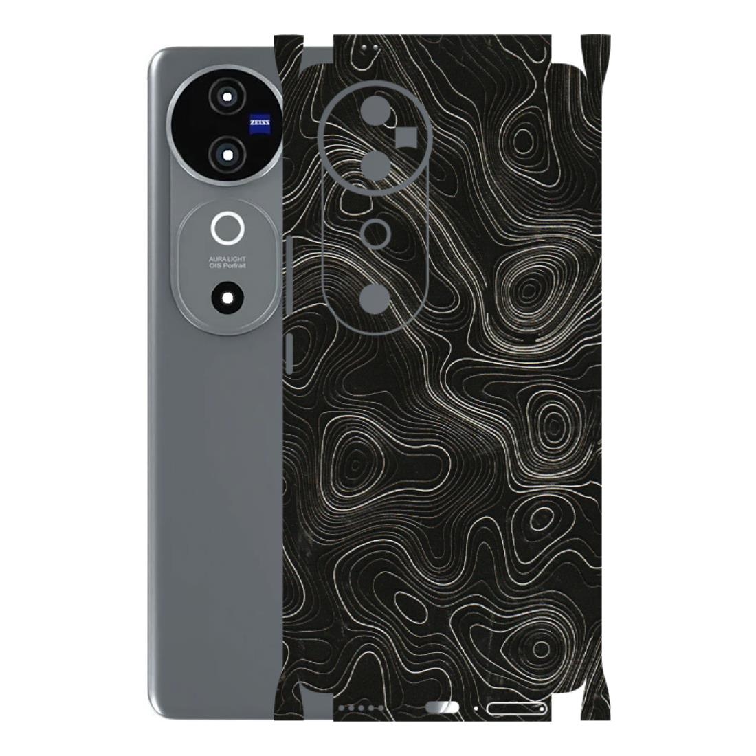 VIVO Z/V/X/T/U/S Series Phone Skins (All Models) - Black Swirl - 3D Embossed Finish (L-196) Vivo V40 5G