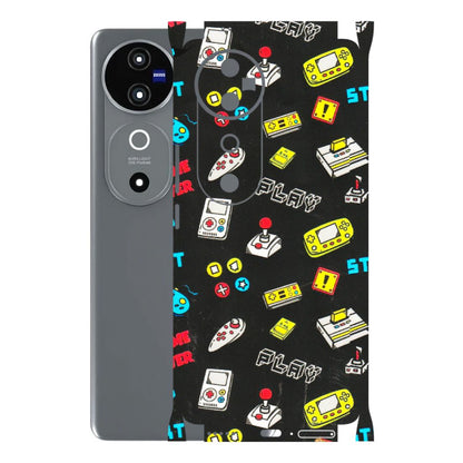 VIVO Z/V/X/T/U/S Series Phone Skins (All Models) - Gaming Doodles - 3D Embossed Finish (L-224) Vivo V40 5G