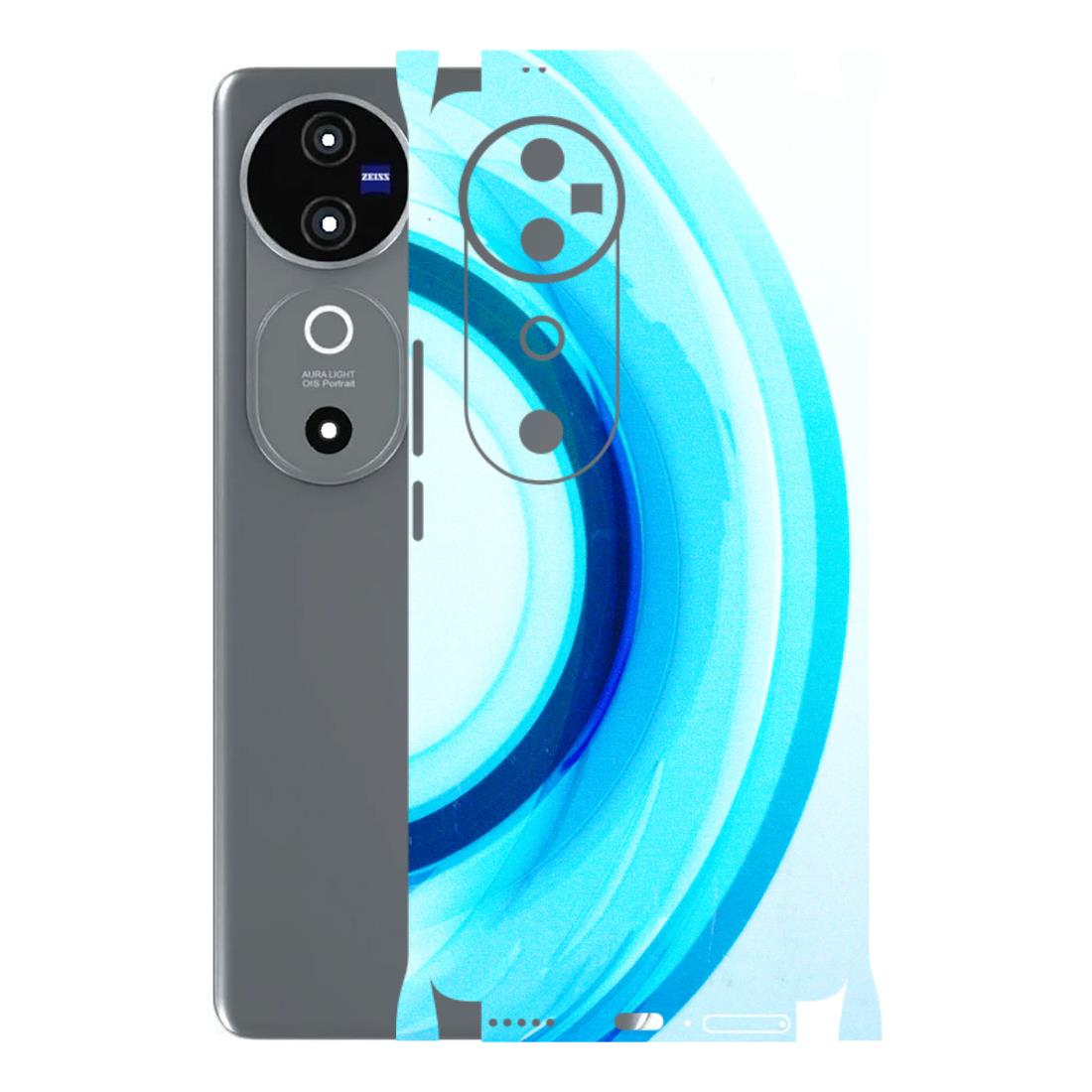 VIVO Z/V/X/T/U/S Series Phone Skins (All Models) - The Blue Curve - 3D Embossed Finish (L-244) Vivo V40 5G