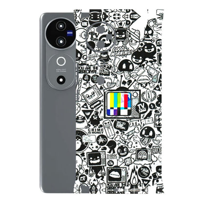 VIVO Z/V/X/T/U/S Series Phone Skins (All Models) - Doodles Positive Art - 3D Embossed Finish (L-263) Vivo V40 5G