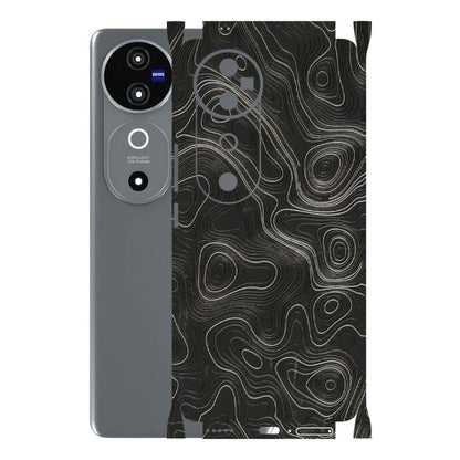 VIVO Z/V/X/T/U/S Series Phone Skins (All Models) - Abstract White Line Map - 3D Embossed Finish (L-269) Vivo V40 5G