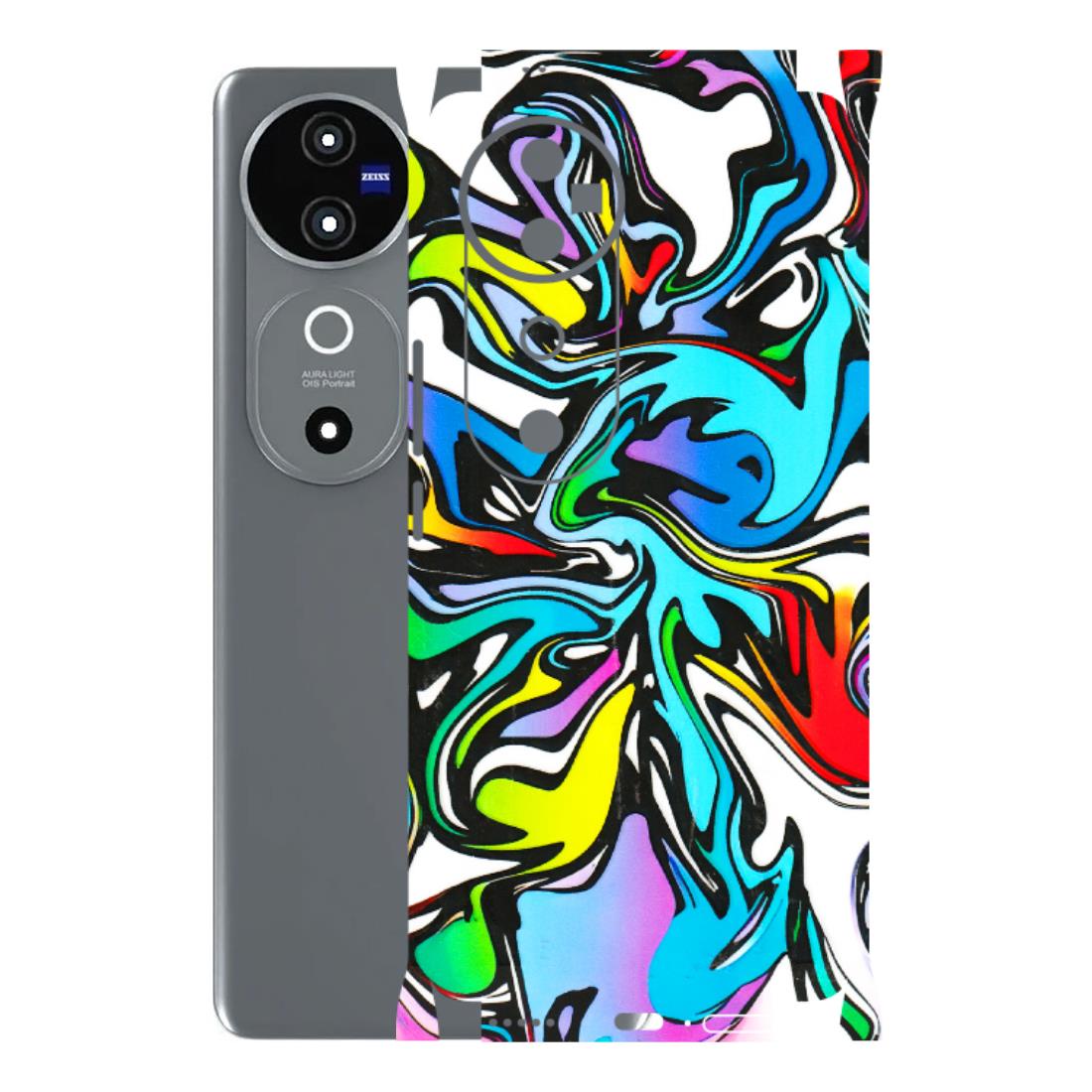 VIVO Z/V/X/T/U/S Series Phone Skins (All Models) - Abstract Colour Paints - 3D Embossed Finish (L-271) Vivo V40 5G