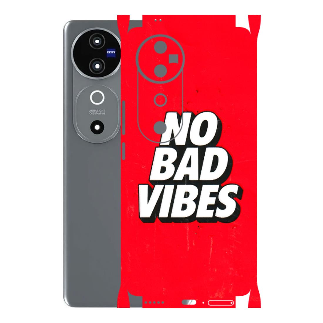 VIVO Z/V/X/T/U/S Series Phone Skins (All Models) - No Bad Vibes - 3D Embossed Finish (L-280) Vivo V40 5G