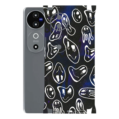 VIVO Z/V/X/T/U/S Series Phone Skins (All Models) - Distorted Smileys - 3D Embossed Finish (L-92) Vivo V40 5G