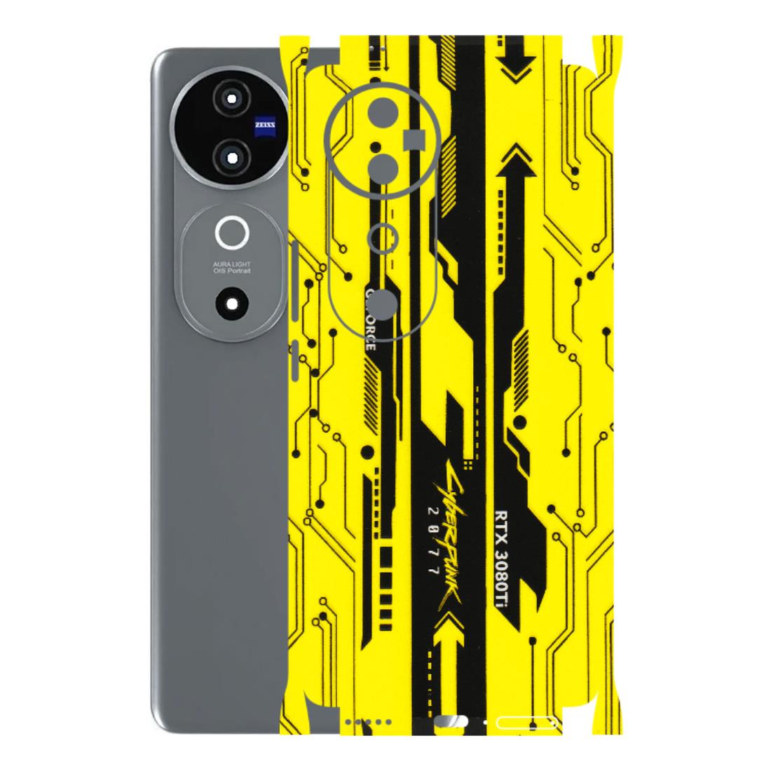 VIVO Z/V/X/T/U/S Series Phone Skins (All Models) - Yellow Cyberpunk - 3D Embossed Finish (L-93) Vivo V40 5G