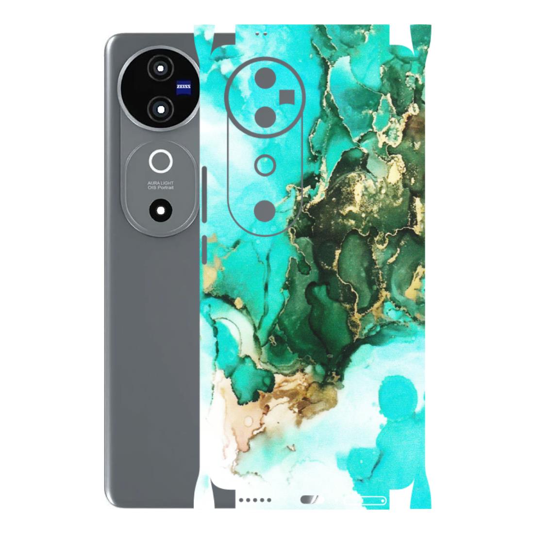 VIVO Z/V/X/T/U/S Series Phone Skins (All Models) - The Blue Gold Marble - Matte Finish (M-124) Vivo V40 5G
