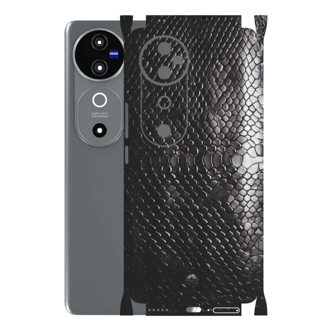 VIVO Z/V/X/T/U/S Series Phone Skins (All Models) - Black Snack Leather - Matte Finish (M-147) Vivo V40 5G