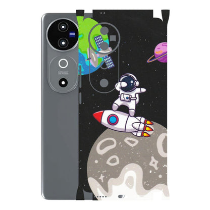 VIVO Z/V/X/T/U/S Series Phone Skins (All Models) - Astronaut Vibing Toon Running - Matte Finish (M-39) Vivo V40 5G