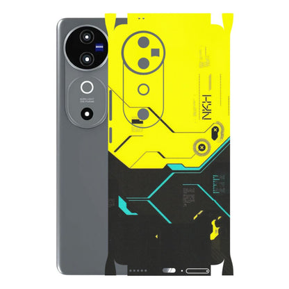 VIVO Z/V/X/T/U/S Series Phone Skins (All Models) - Black Yellow Technica - Matte Finish (M-53) Vivo V40 5G