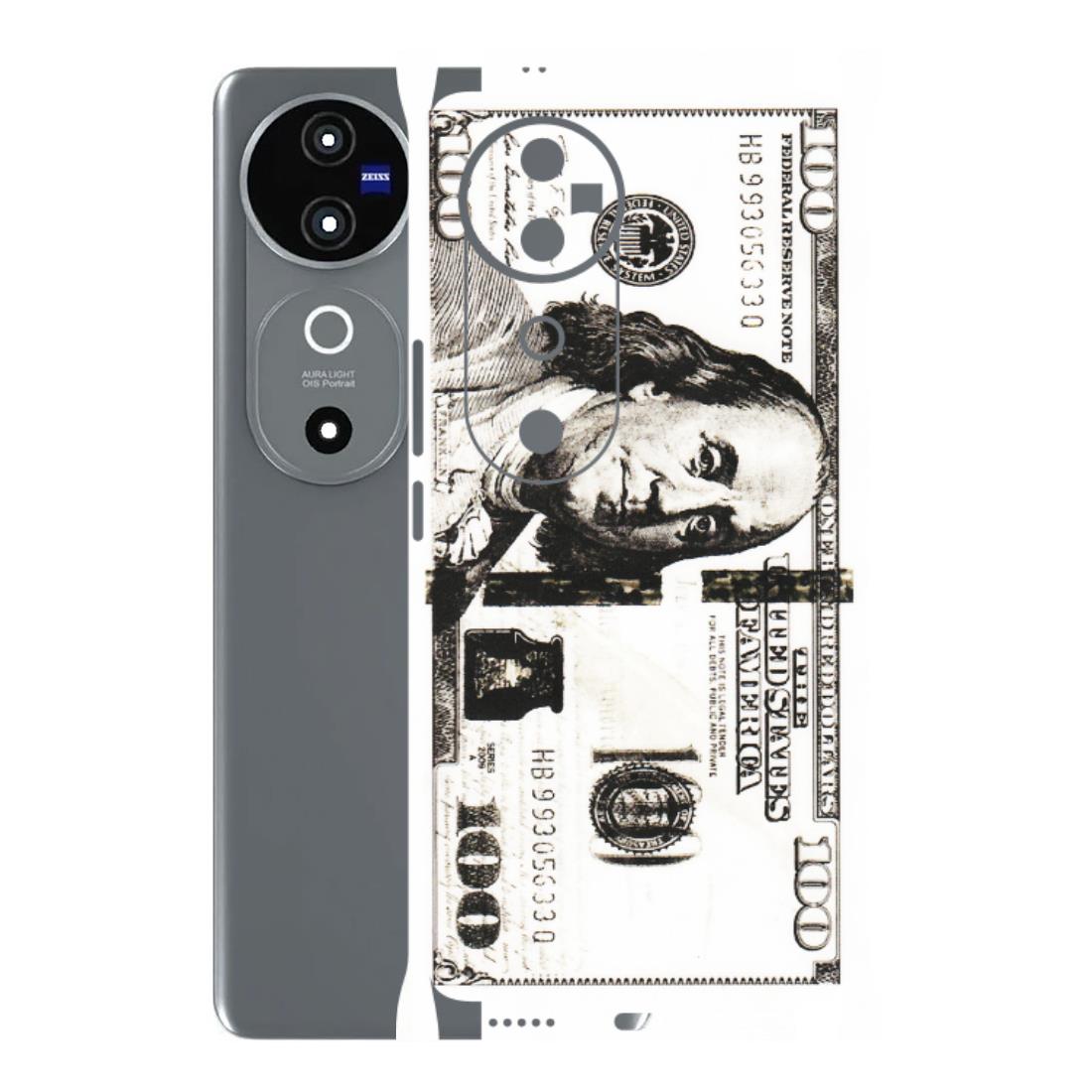 VIVO Z/V/X/T/U/S Series Phone Skins (All Models) - 100 Dollar Currency - Transparent Finish (T-01) Vivo V40 5G