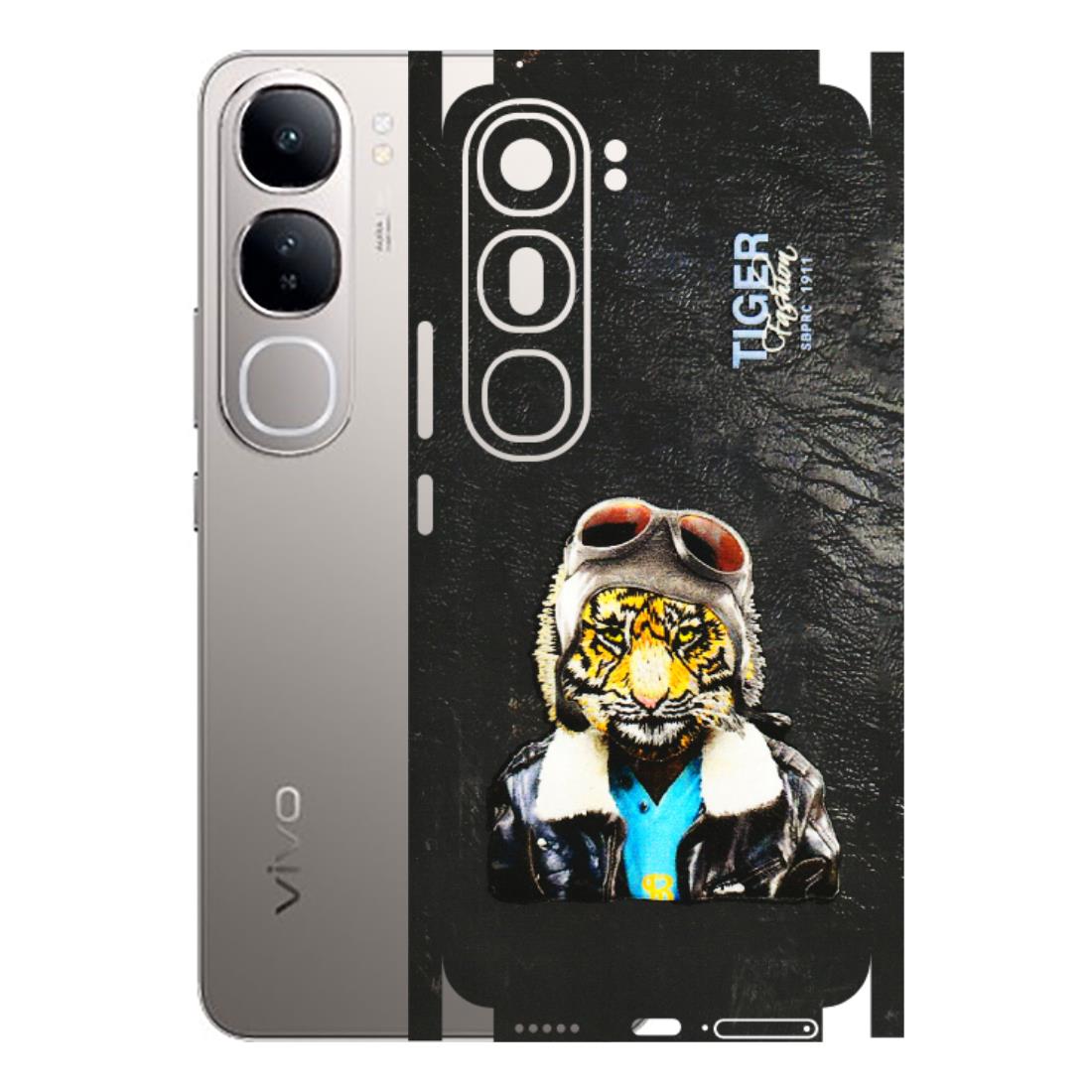 VIVO Z/V/X/T/U/S Series Phone Skins (All Models) - Rider Tiger - 3D Embossed Finish (L-113) Vivo V40 Lite