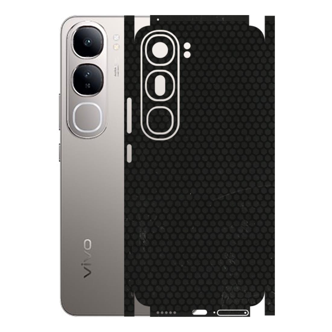 VIVO Z/V/X/T/U/S Series Phone Skins (All Models) - Black honeycomb - 3D Embossed Finish (L-114) Vivo V40 Lite