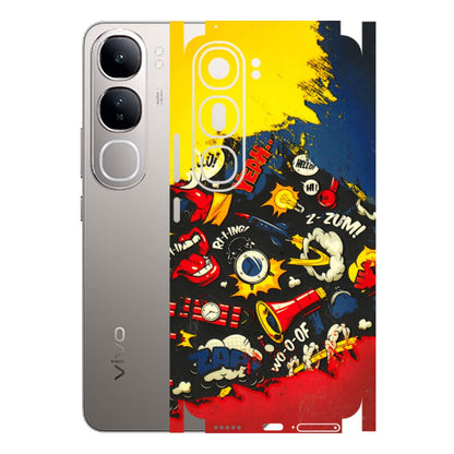 VIVO Z/V/X/T/U/S Series Phone Skins (All Models) - Pacific Doodle Art - 3D Embossed Finish (L-120) Vivo V40 Lite