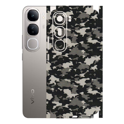 VIVO Z/V/X/T/U/S Series Phone Skins (All Models) - Black/Grey Camoflaunge - 3D Embossed Finish (L-142) Vivo V40 Lite