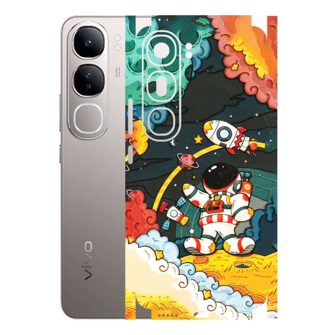 VIVO Z/V/X/T/U/S Series Phone Skins (All Models) - Astronauts & Spaceship - 3D Embossed Finish (L-145) Vivo V40 Lite