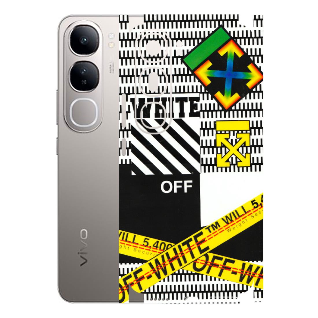 VIVO Z/V/X/T/U/S Series Phone Skins (All Models) - White Off Abstract - 3D Embossed Finish (L-172) Vivo V40 Lite