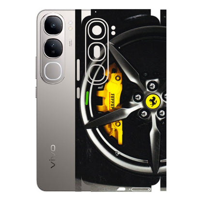 VIVO Z/V/X/T/U/S Series Phone Skins (All Models) - Ferrari Wheel Alloy - 3D Embossed Finish (L-173) Vivo V40 Lite