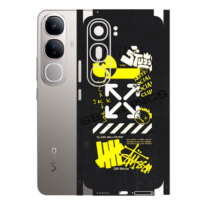 VIVO Z/V/X/T/U/S Series Phone Skins (All Models) - Anti Social Graffiti - 3D Embossed Finish (L-198) Vivo V40 Lite